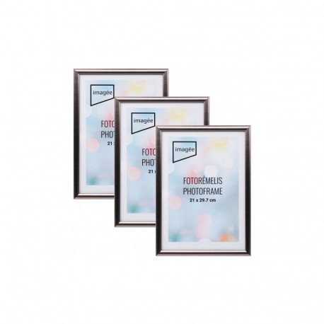 Frame Set - Imagee 21x30 Plastic Frames 3 Pcs 14mm Grey Anthracite