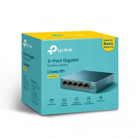Network Switch - TP-Link 5-Port 10/100/1000Mbps Desktop Model, Unmanaged, Black