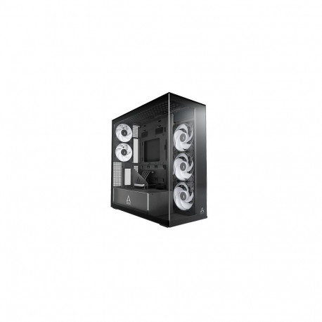 Computer Case - Arctic Premium E-ATX Xtender VG Black, 5 Fans, Tempered Glass, Black
