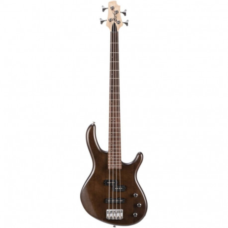 Electric Bass Guitar - Cort Guitars Action PJ OPW, 4-String, 24 Frets, Walnut Finish