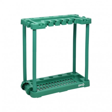 Flo GRD 89990 garden tools storage rack, 84x74x35 cm, 2 wheels, 45 kg, PP, with handles