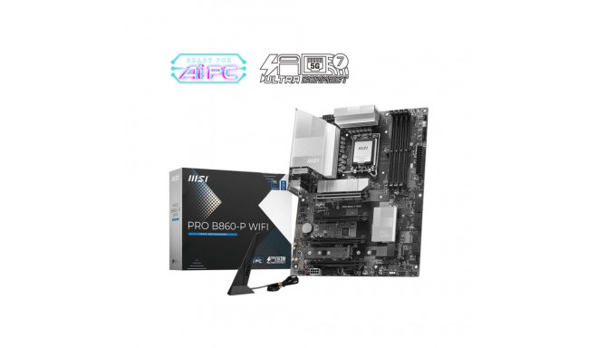 MSI PRO B860-P WIFI  Processor Socket LGA1851 Socket  Chipset Type INTEL B860  Supported RAM Technol