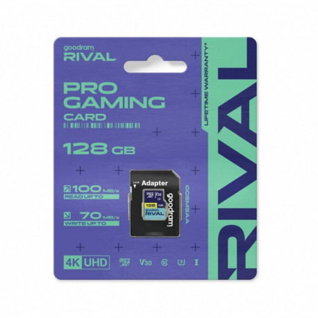 Memory card microSD 128GB Rival UHS-I V30 U3 C10 100/70MBs