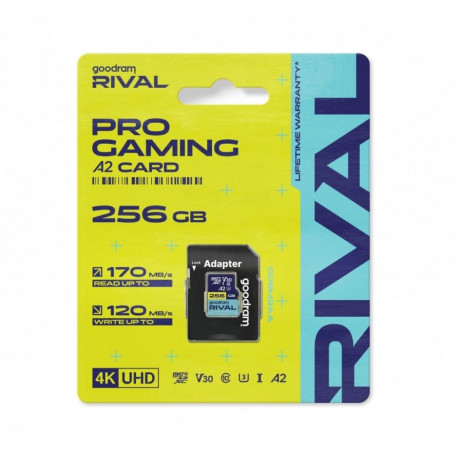 Memory card microSD 256GB Rival UHS-I V30 U3 C10 A2 170/120MBs