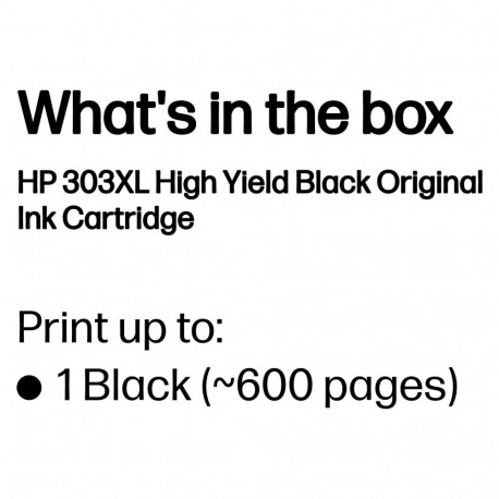 "HP Tinte 303XL T6N04AE Schwarz bis zu 600 Seiten ISO/IEC 24711"