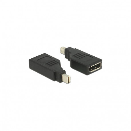 "DELOCK Adapter mini Displayport 1.2 Stecker > Displayport Buchse 4K 90degree gedreht schwarz"