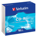 Verbatim CD-R kettad 1x10 80 700MB 52x Data Life õhuke karp