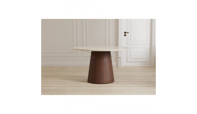 Söögilaud LANZO Ø120 cm, beež/mocca