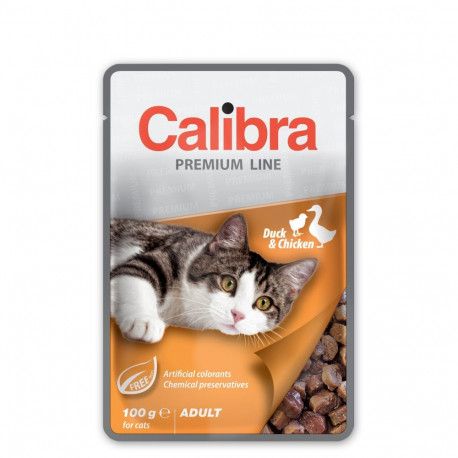 Calibra Premium Duck & Chicken wet food for cats 100g