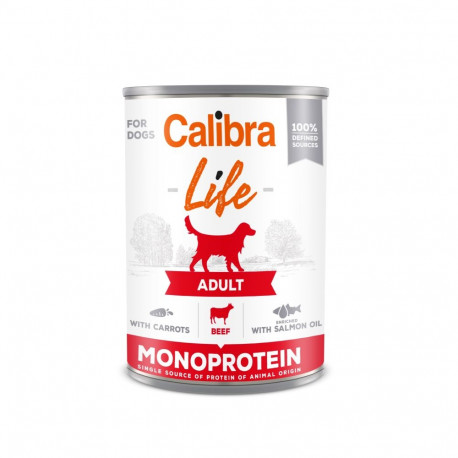 Calibra Life Adult Beef with Carrots canned food for dogs 400g