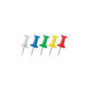 DRAWING PINS COLORED 100PCS