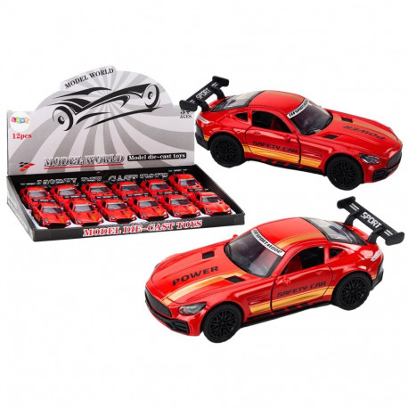 Auto Sportowe Samochód 1:32 Figurka Czerwona Spojler Metal
