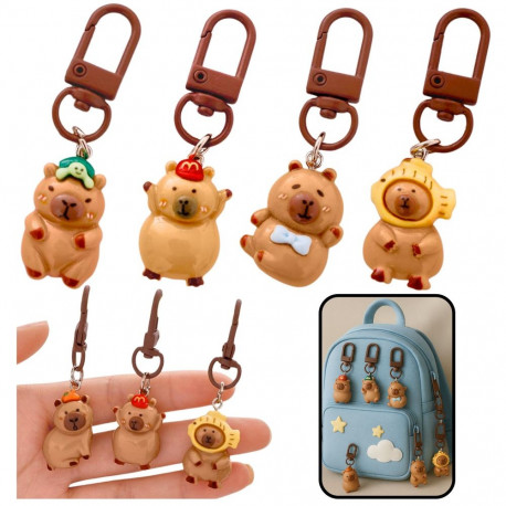 mini kapibara võtmehoidja figuurid kaunistused 4 tk