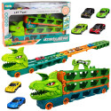 Dinosaurus-veoauto mudelautodega, autorada ja lennutaja 4-ühes