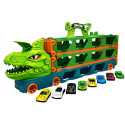Dinosaurus-veoauto mudelautodega, autorada ja lennutaja 4-ühes