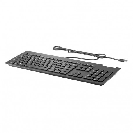 Keyboard - HP Slim v2 USB Wired Keyboard With Smartcard Reader - Black