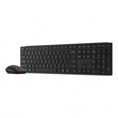 Keyboard and Mouse Set - Lenovo 4X31S04810 Wireless Office Keyboard and Mouse, 2400 DPI, Black
