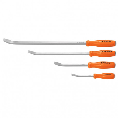 Truper pry bar set with through blade , 4pcs