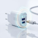 3mk FlowPower 10W 2.4A 2A Wall Charger - White
