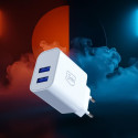 3mk FlowPower 10W 2.4A 2A Wall Charger - White