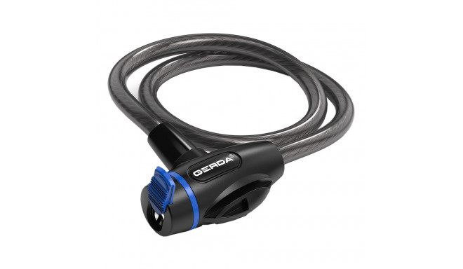 Gerda jalgrattalukk Flex 650/10T silmusega ümar, must