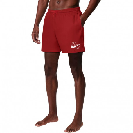 Spodenki kąpielowe Nike Logo Lap 5" Volley czerwone NESSG574 614 M
