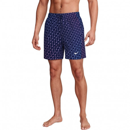 Nike ujumispüksid Breaker Swoosh Link Midnig NESSG577 440 M, tumesinine-roosa-lilla