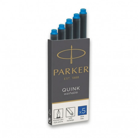 "1x5 Parker Tintenpatrone Quink knigsblau auswaschbar"