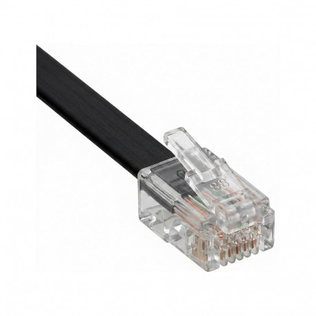 "EFB Modularkabel schwarz, 2 x RJ10 (4/4) Stecker, 1:1, 1,0 m"