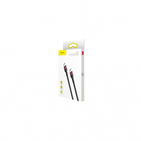 Baseus Type-C - Type-C cable Cafule PD 2.0, 60W, Flash charging (20V 3A), 1m, Red/Black (CATKLF-G91)