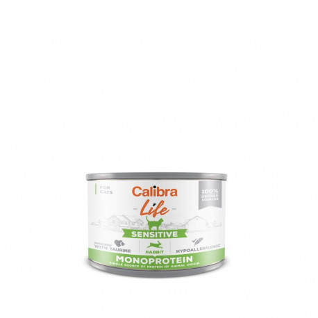 Calibra Life Sensitive Rabbit konserv kassidele 200g