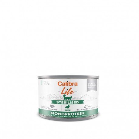 Calibra Life Sterilised Duck canned food for cats 200g