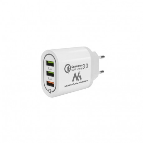 Maclean Energy MCE479W 3xUSB charger QC 3.0
