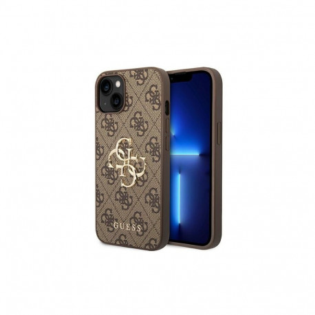 Guess Guess GUHCP14S4GMGBR iPhone 14 6,1" brzowy/brown hardcase 4G Big Metal Logo
