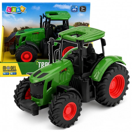 traktor 1:24 põllumajanduslik kummratastega, roheline