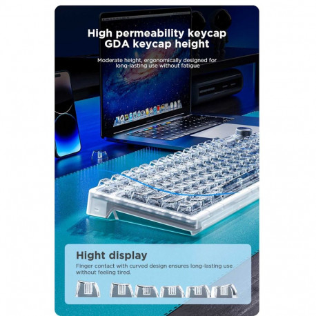 Aula F98 Pro Wireless & Bluetooth 3In1 Hot-Swappable Mechanical Keyboard