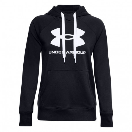 Bluza damska Under Armour Rival Fleece Logo Hoodie głęboka czerń 1356318 001