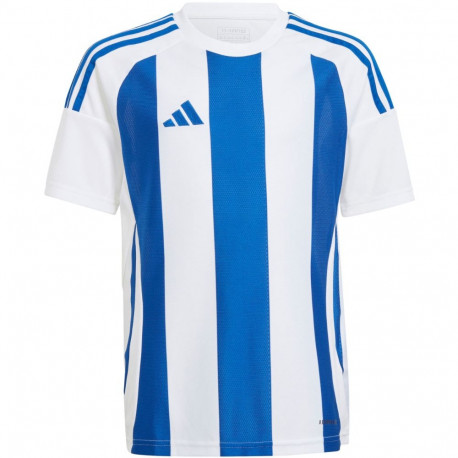 Adidas laste t-särk IW2134 triibuline 24 116cm, valge-sinine