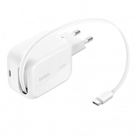 Belkin BOOST Charge Pro 45W Dual GaN retract.Cable whi WCH023kqWH