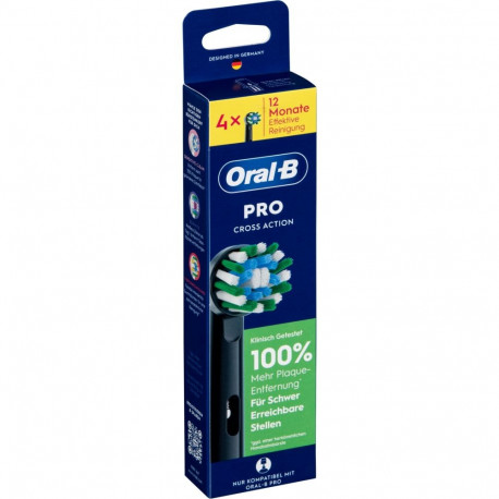Oral-B Toothbrush Heads black Pro CrossAction 4 pcs.