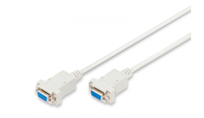 Ühenduskaabel RS232 nullmodem-tüüpi DSUB9/DSUB9 Z/z 1,8m, beež