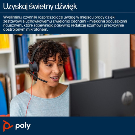 HP Poly Blackwire 5210 mono USB-C peakkomplekt +3,5 mm pistik +USB-C/A adapter (bulk)