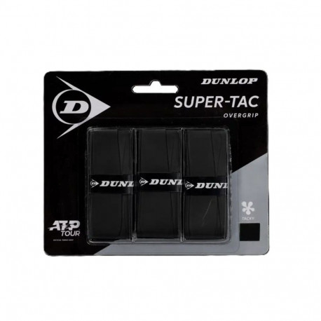 Tennis racket overgrip DUNLOP SUPER TAC 3pcs. black