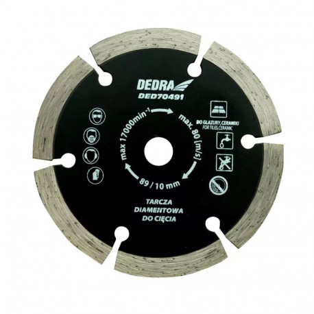 Tarcza diamentowa 89x10x1,2x1,8x7x6t do ded7049, do ceramiki