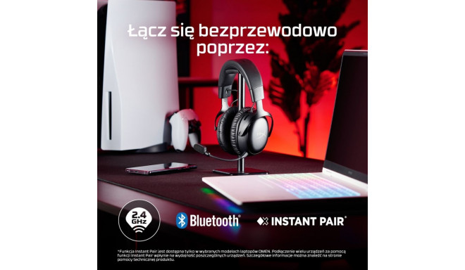HyperX Cloud III S Wireless - Gaming Headset (Black-Red)