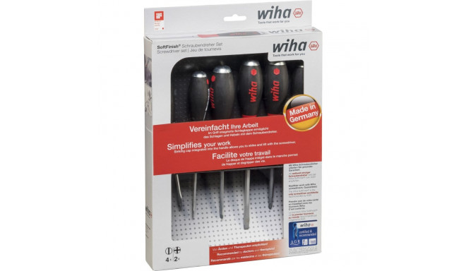 Schraubendreher-Set SoftFinish, 6-teilig (schwarz/rot)