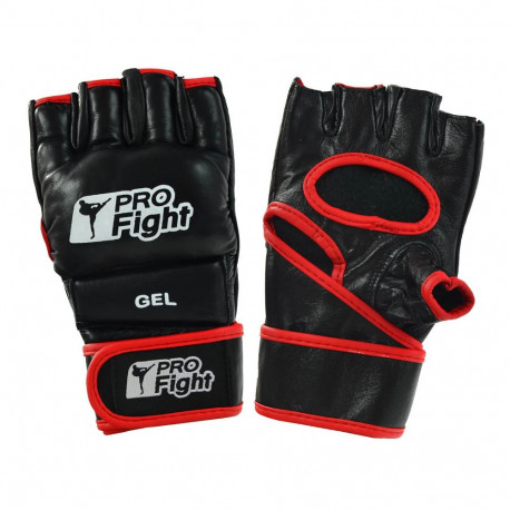 Rękawice MMA Gloves Profight skóra czarny