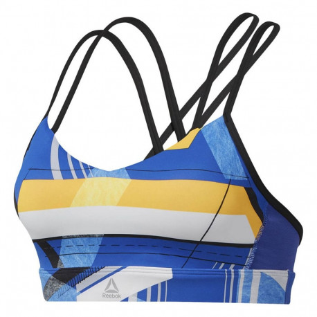 Stanik sportowy Reebok Hero Strappy Padded Bra VortaStripe DU4097