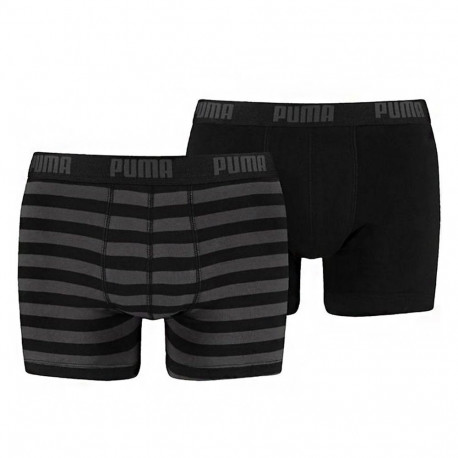 Bokserki męskie Puma Stripe 1515 Boxer 2P czarne 907433 03/591015001 200