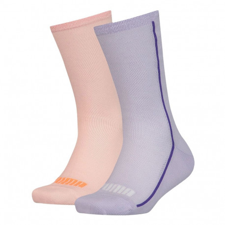 Skarpety dla dzieci Puma Mesh Sock 2 pary fioletowe, brzoskwiniowe 907628 02